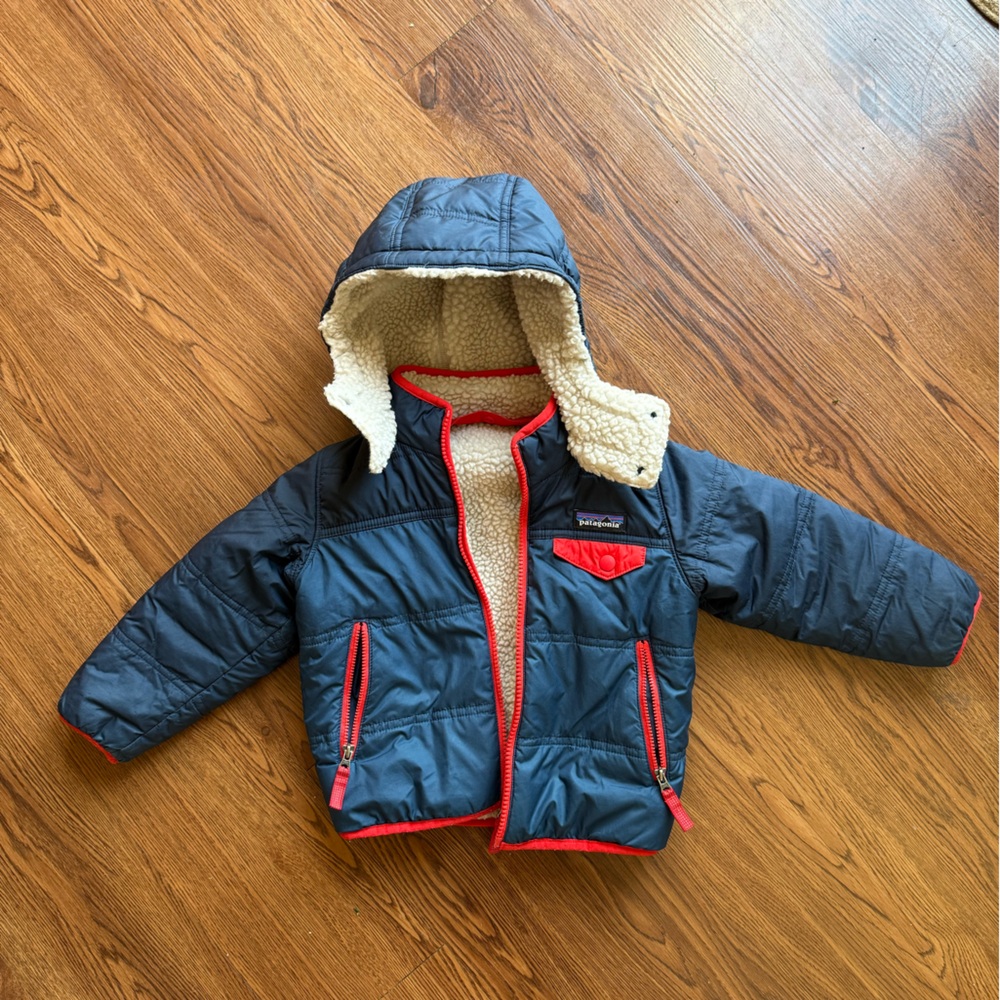 Patagonia tribbles hoody with warm Lining reversible